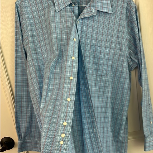 Brooks Brothers Regent Blue Button Down Shirt w/Red Accent - Picture 6 of 8